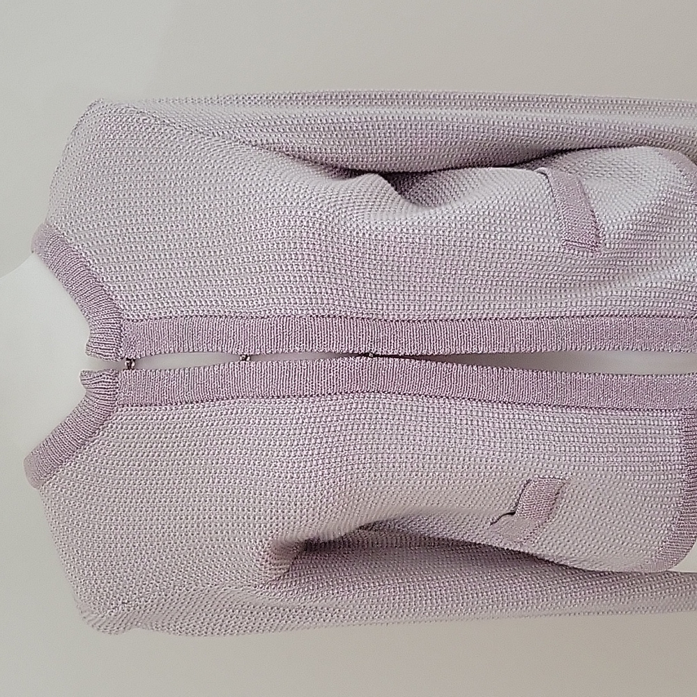 Lilac and silver short cardigan. Size L.